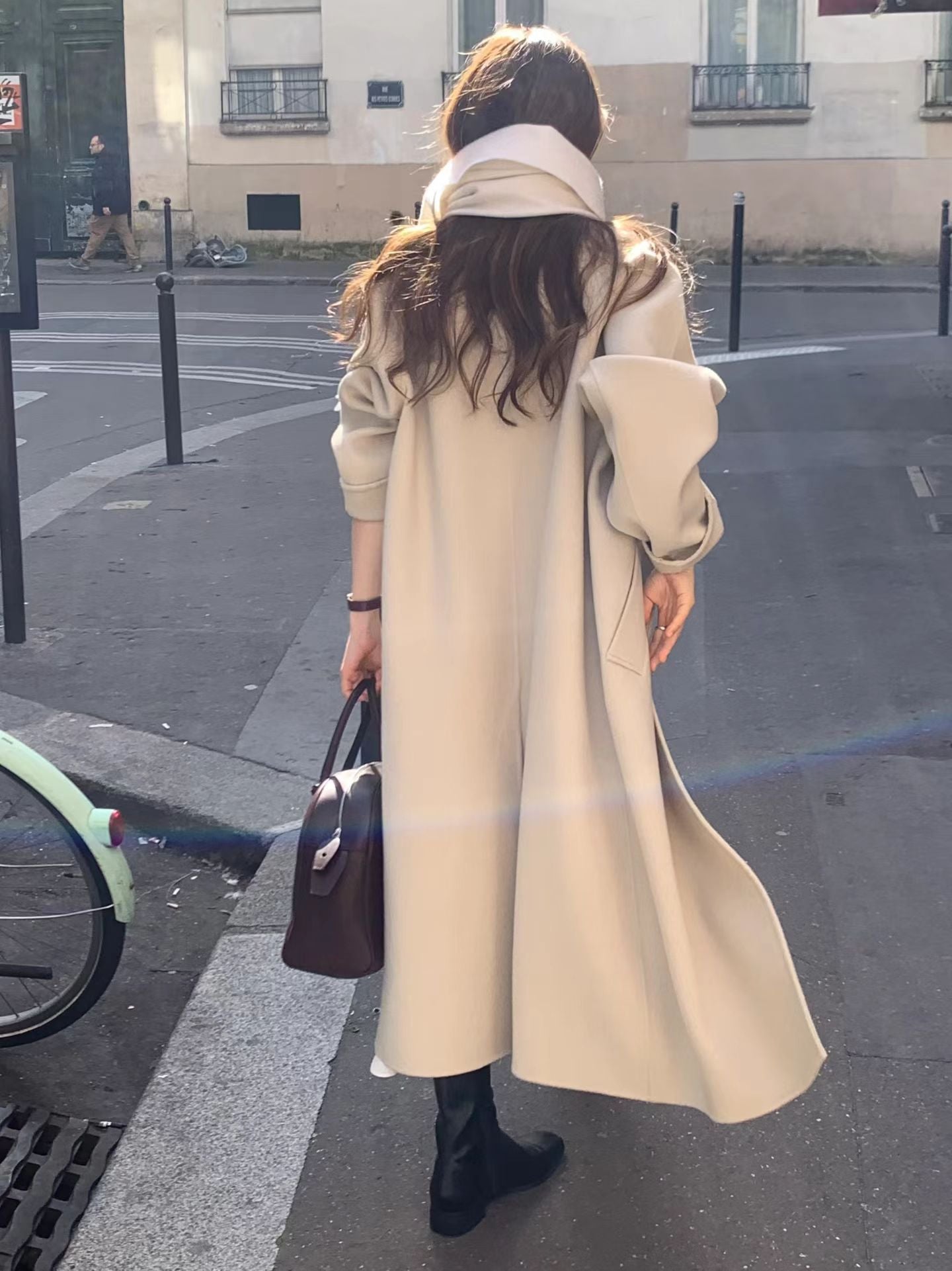 Ounce from cashmere handmade coat-2col