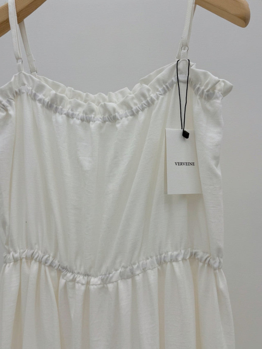Muse shirring long onepiece-2col