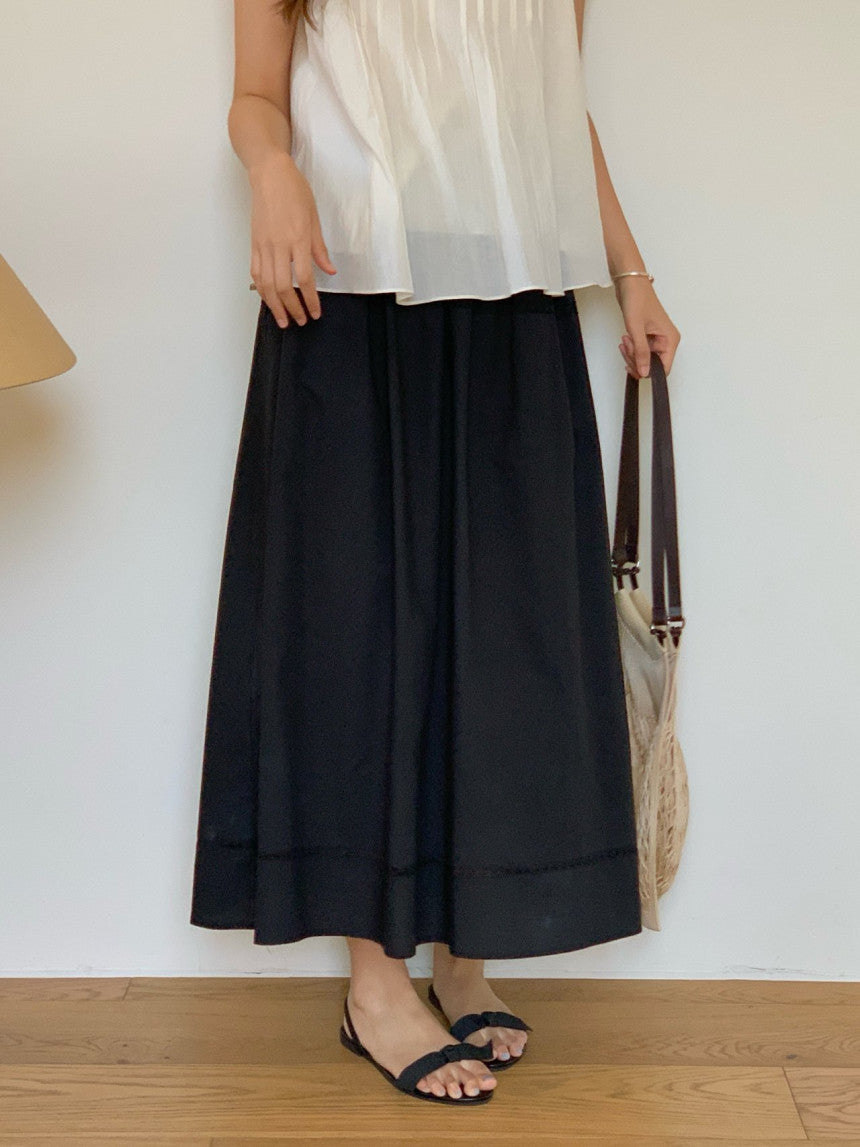 Pli lace full skirt-2col