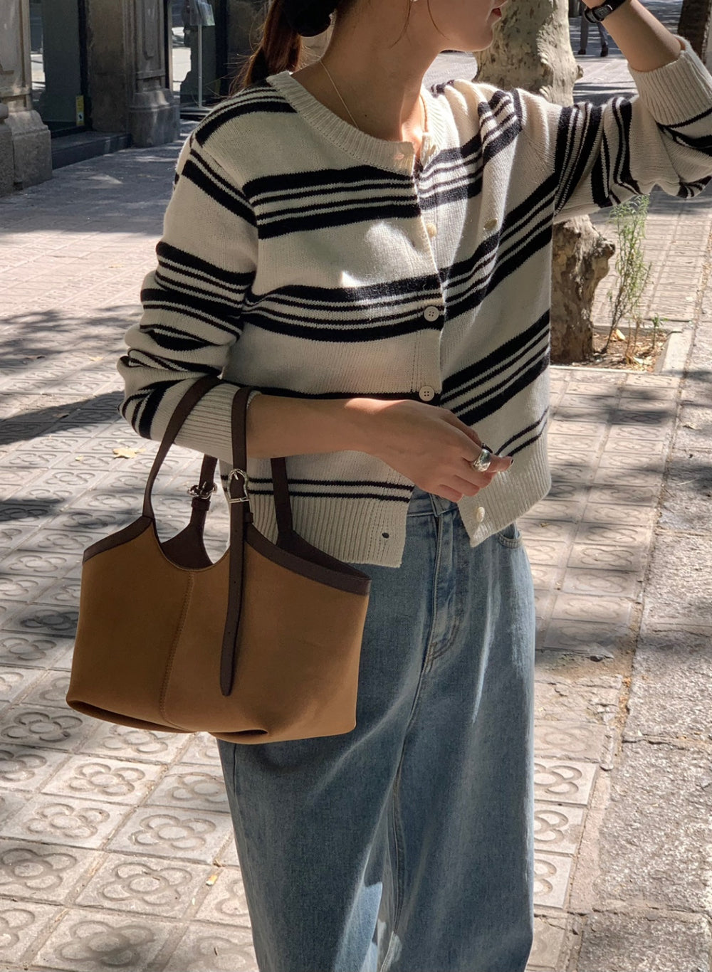Nordic knit cardigan-4col