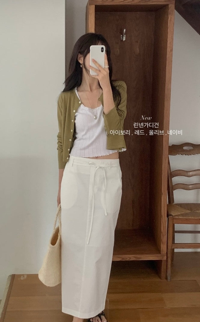 linen cardigan-4col