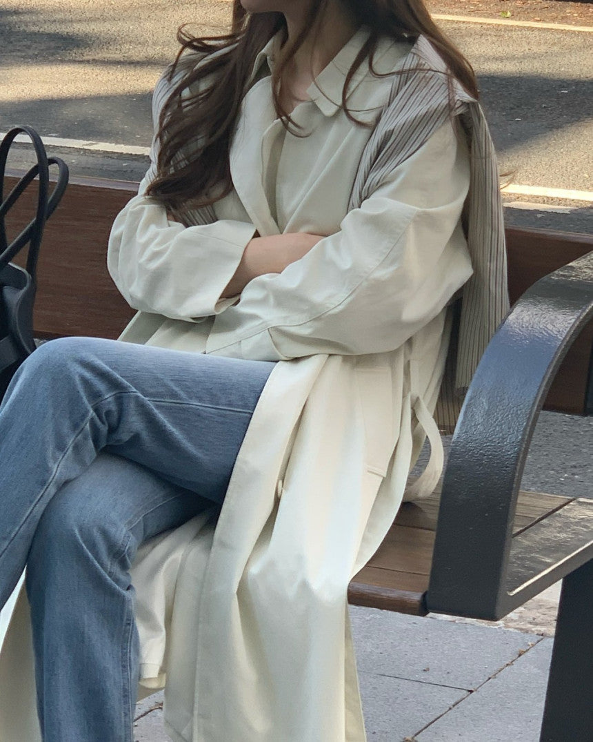 Hyde long trench coat-2col