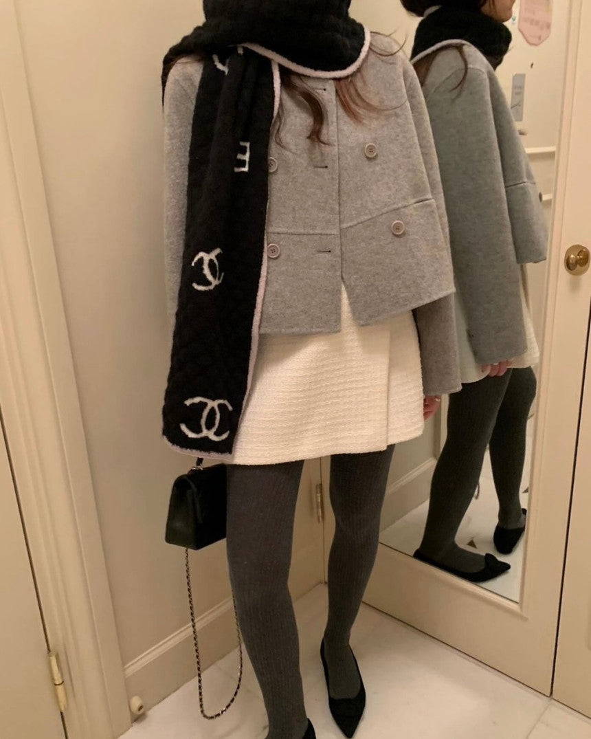 Mini short double handmade coat-3col