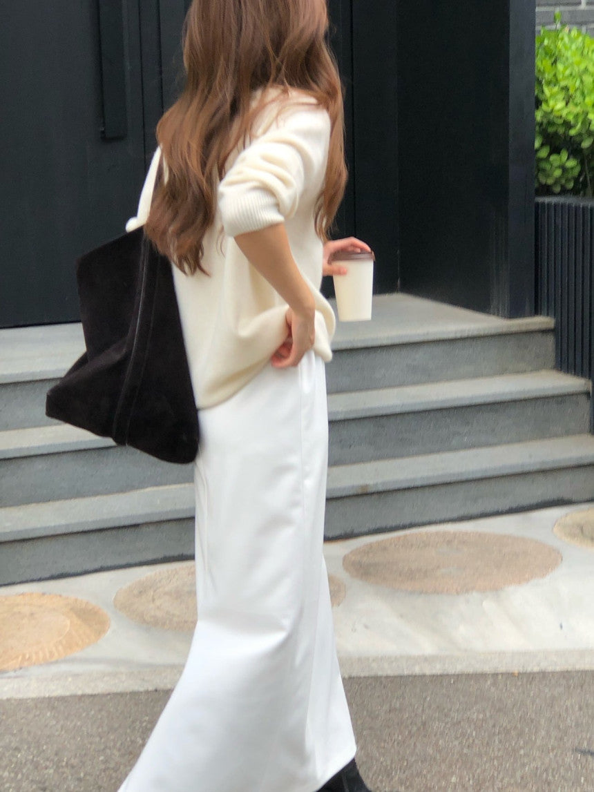 Ove string long skirt-2col
