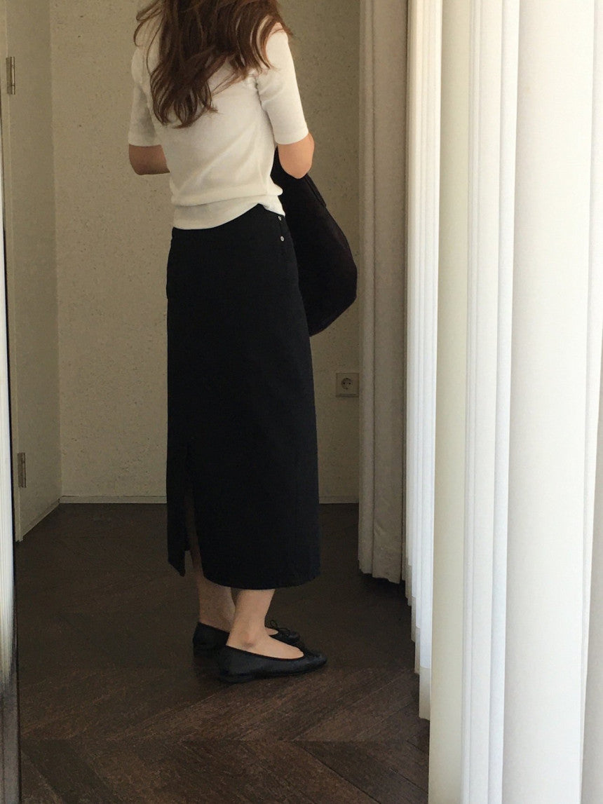 Bully cone dying denim skirt