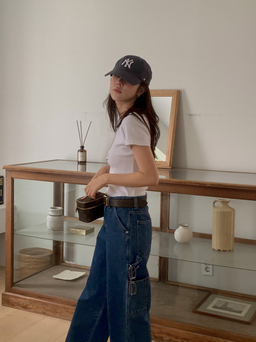 113 Carpenter denim ショート丈あり