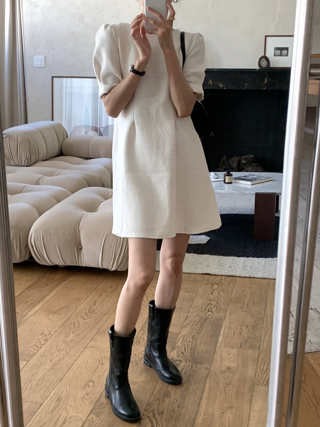 Suede bijo middle boots