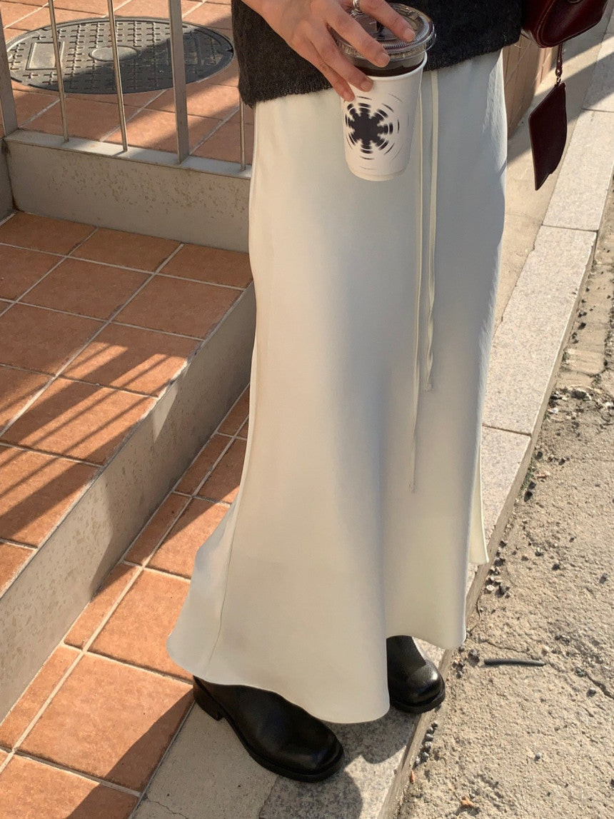 Cello satin skirt-3col/ショート丈あり