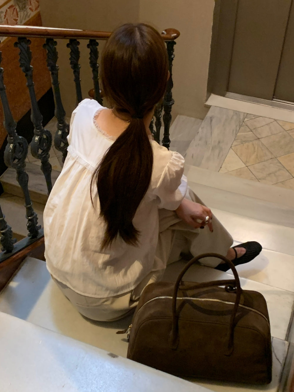 black即納 Date blouse-3col