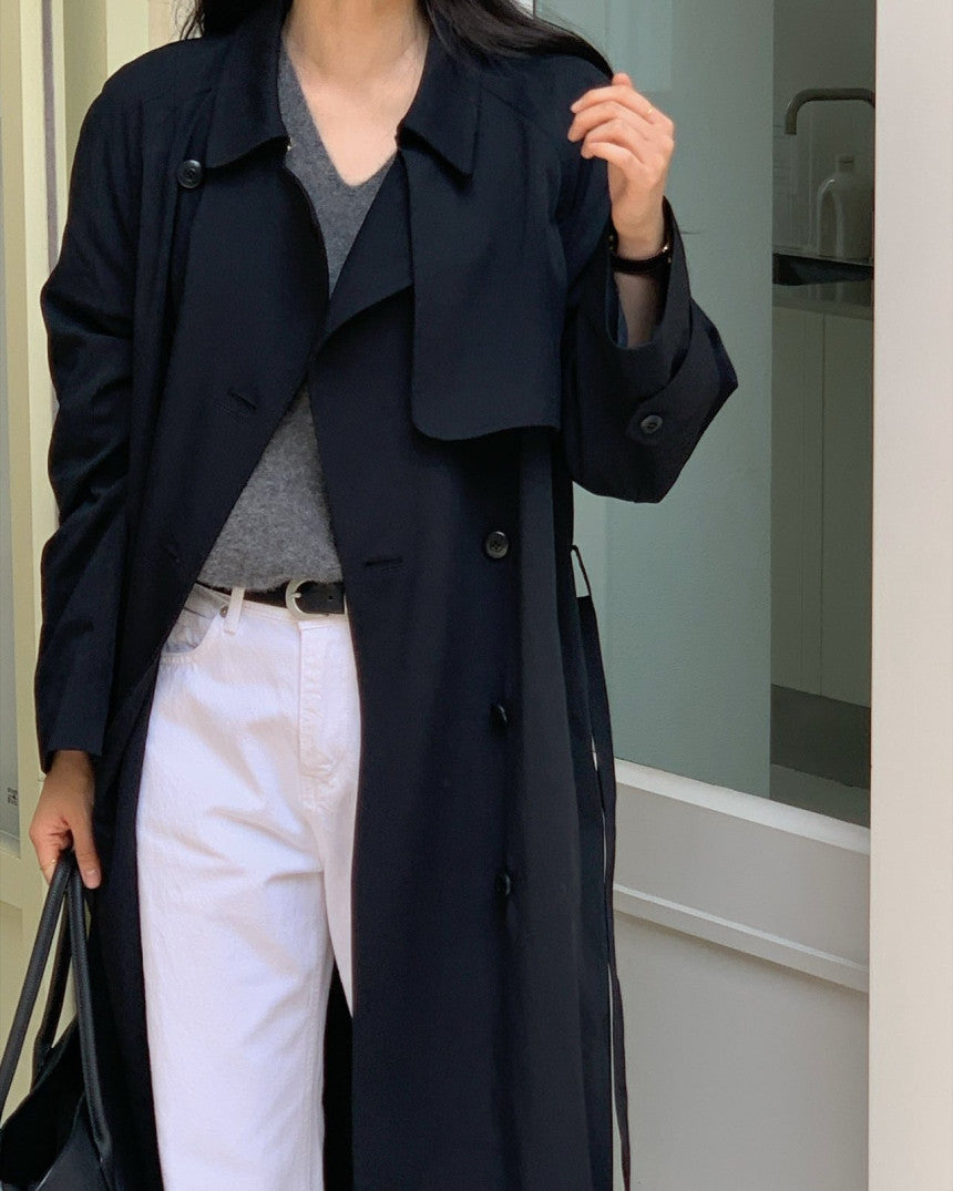 Hyde long trench coat-2col