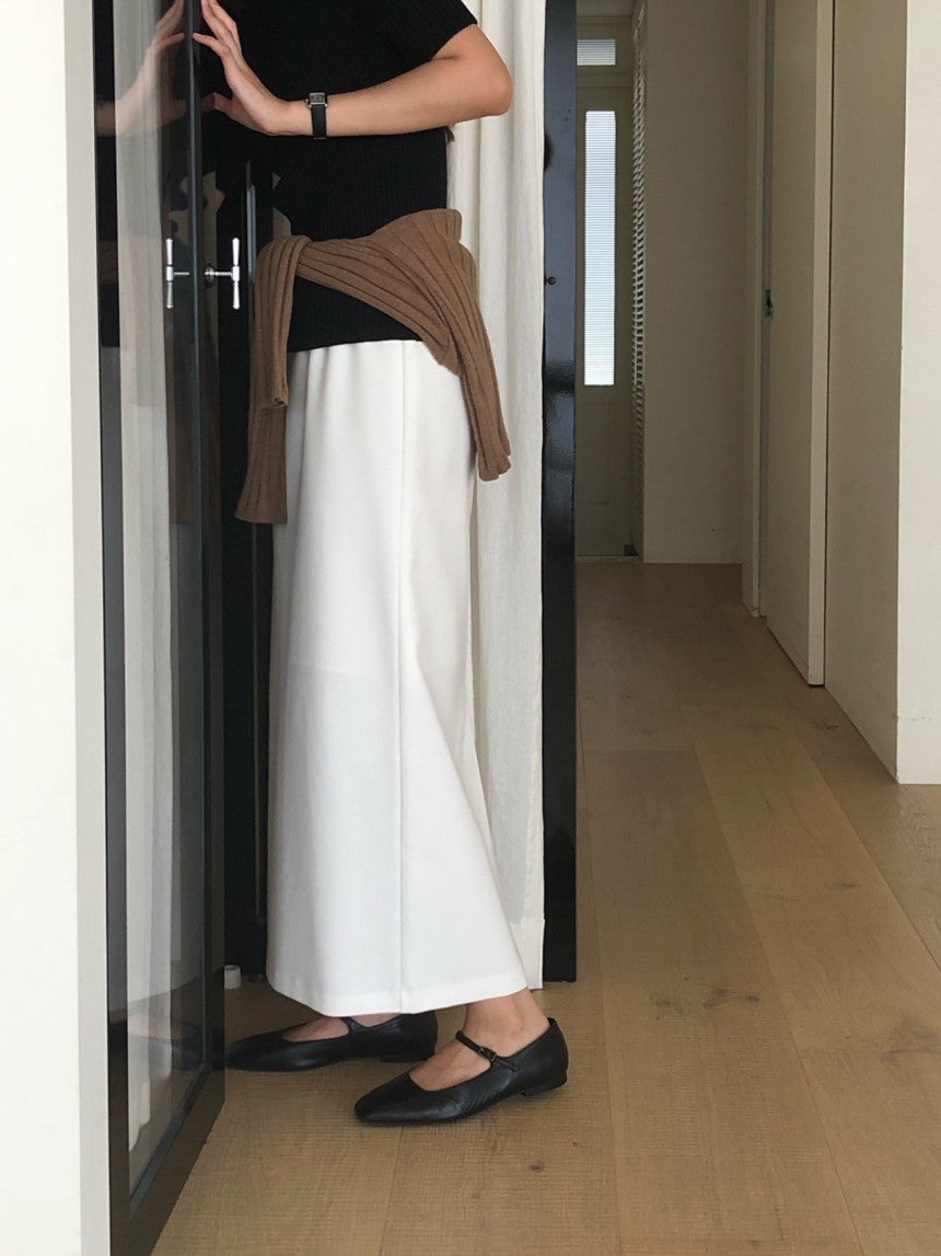 Ove string long skirt-2col