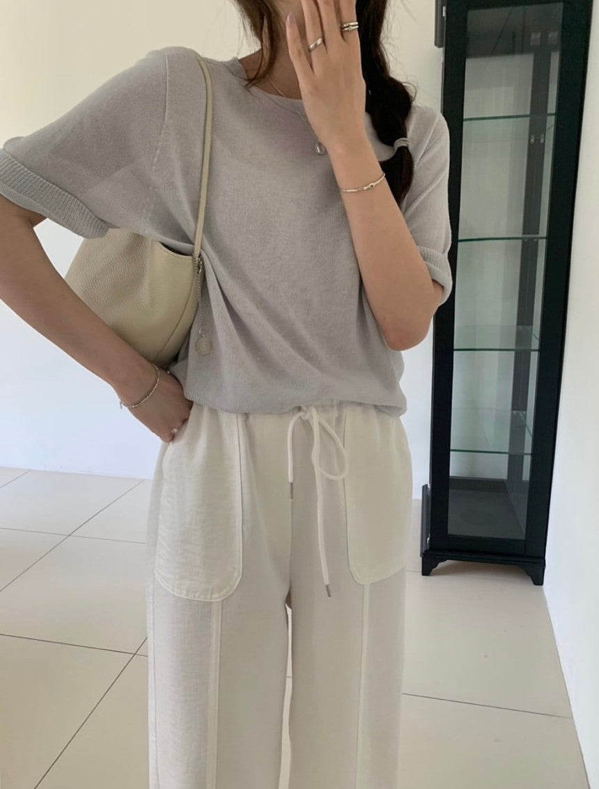Wholegar linen half knit-3col