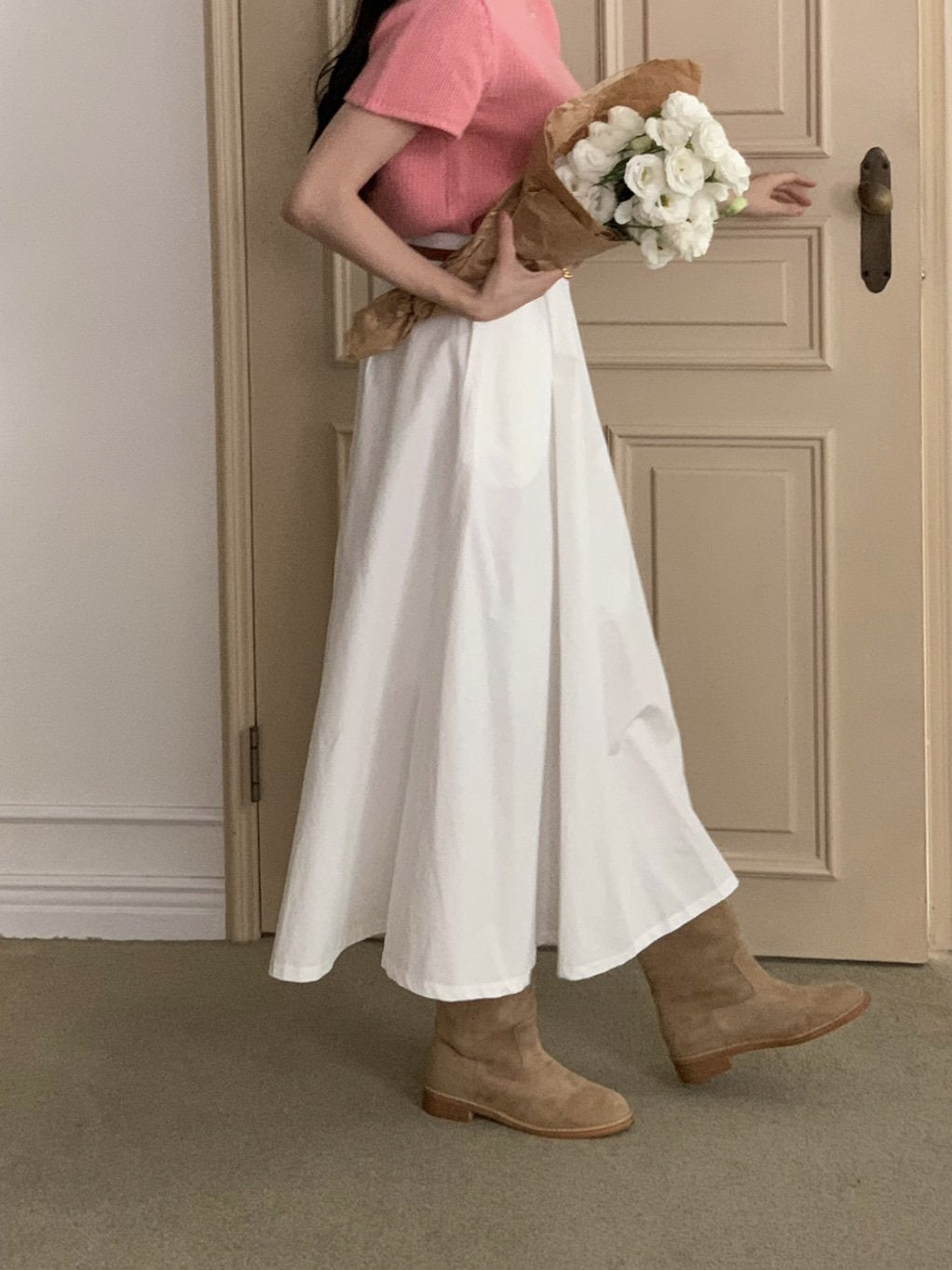Suede bijo middle boots