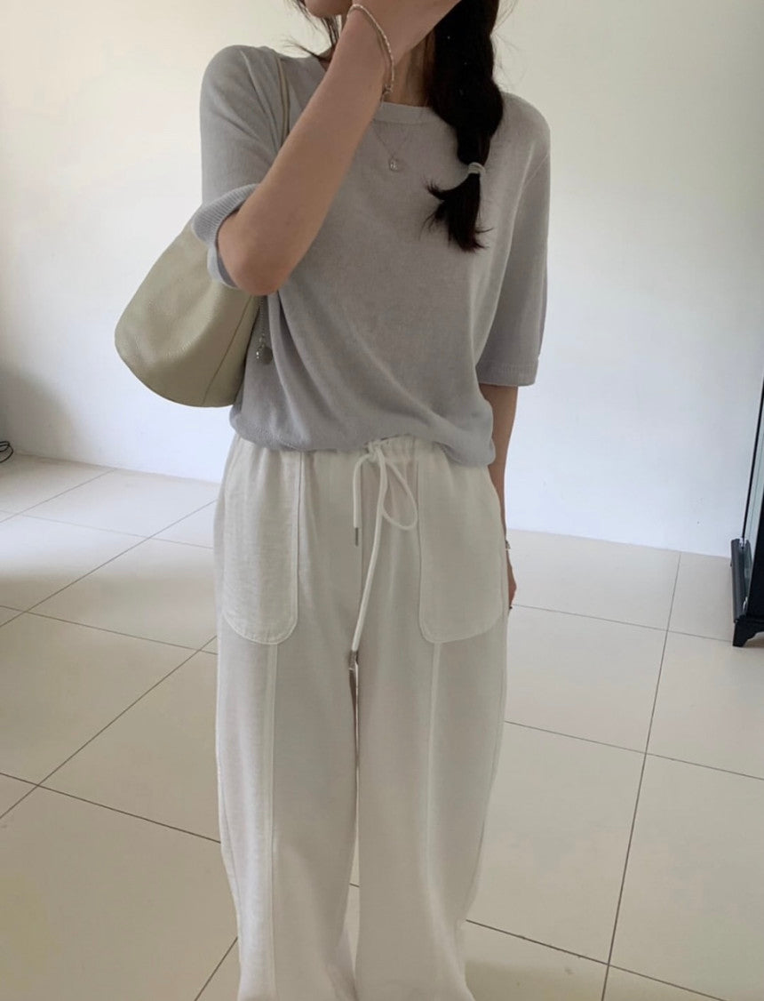 Wholegar linen half knit-3col