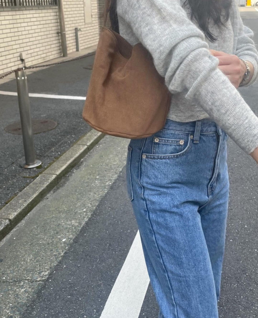 Suede shoulder bag