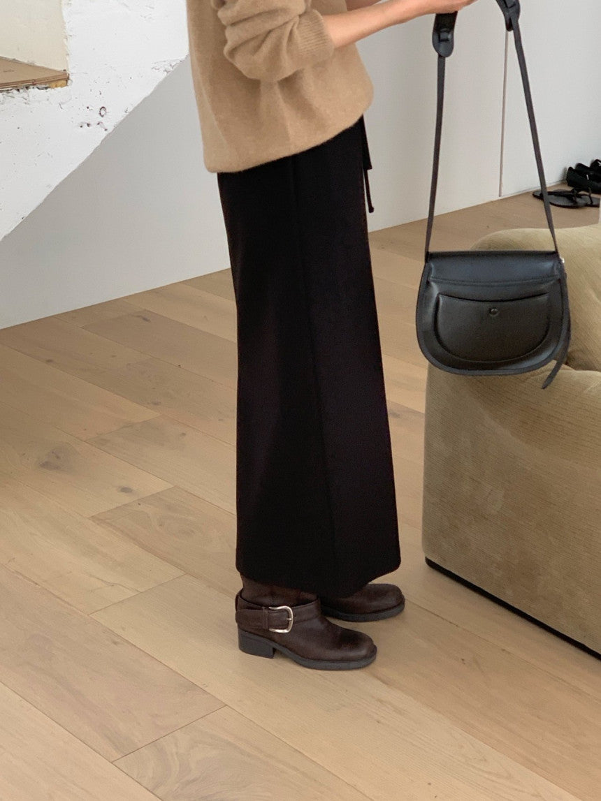 Ove string long skirt-2col