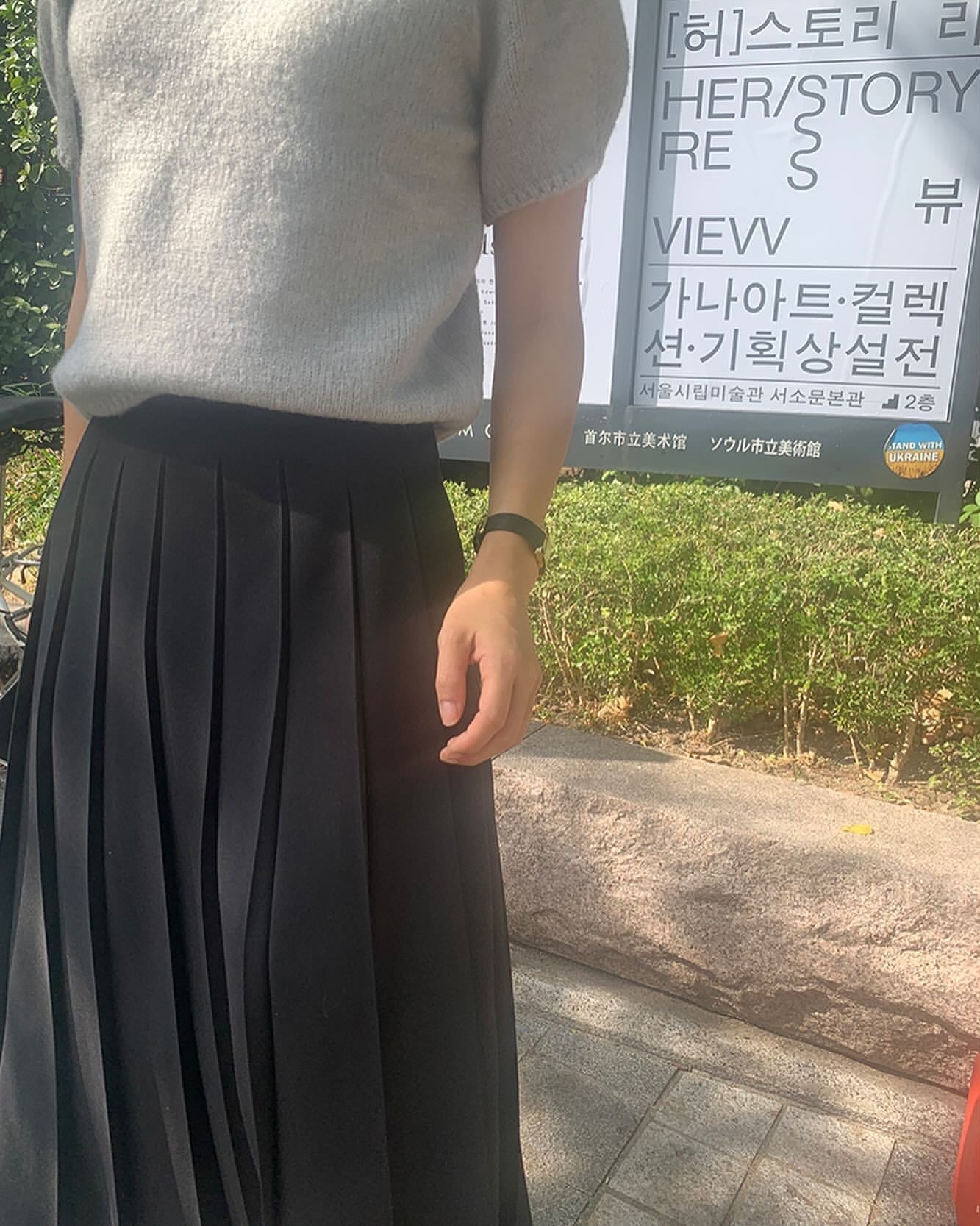 liter kkamiyu pleats skirt-2col