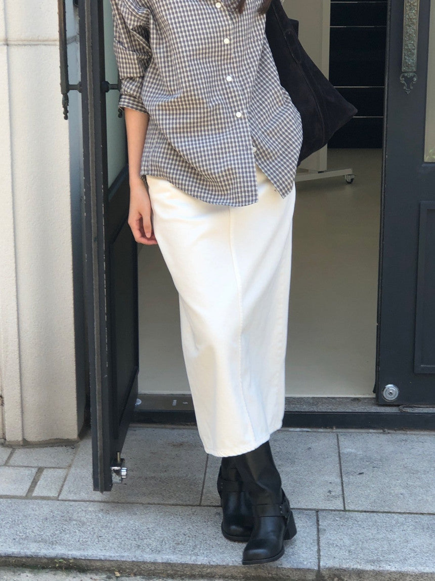 Bully cone dying denim skirt