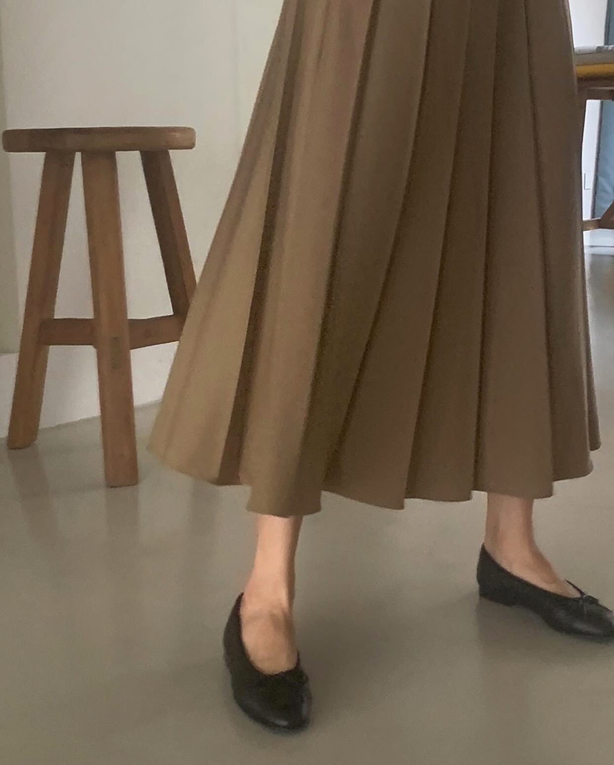 liter kkamiyu pleats skirt-2col