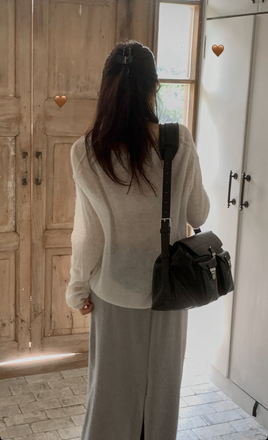 Keep alpaca string knit-4col