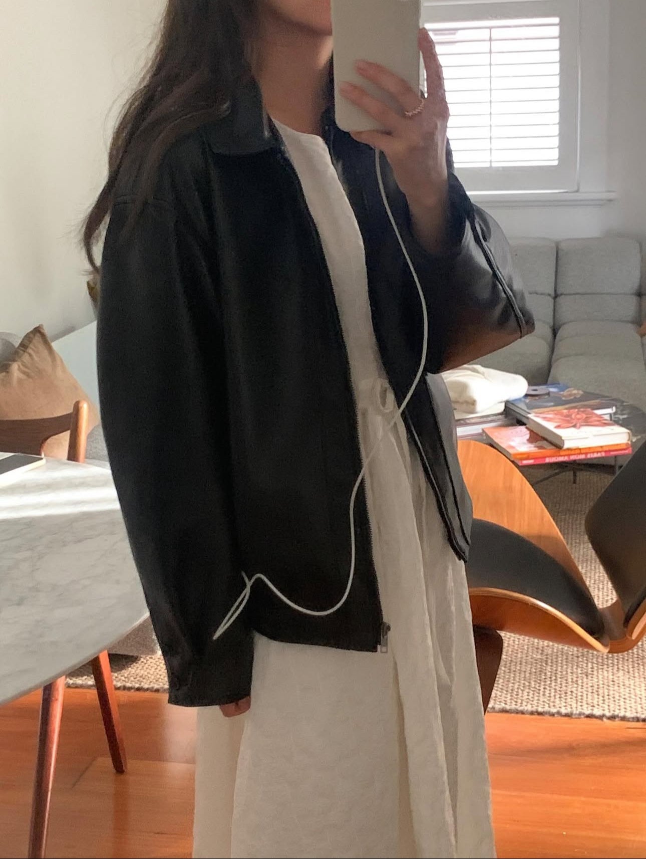 liter log leather jacket