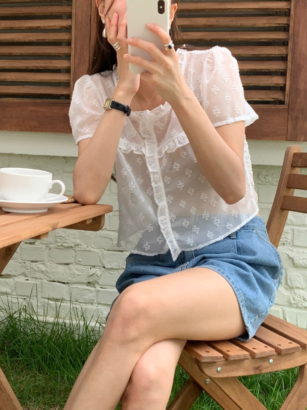 ruffle blouse-2col