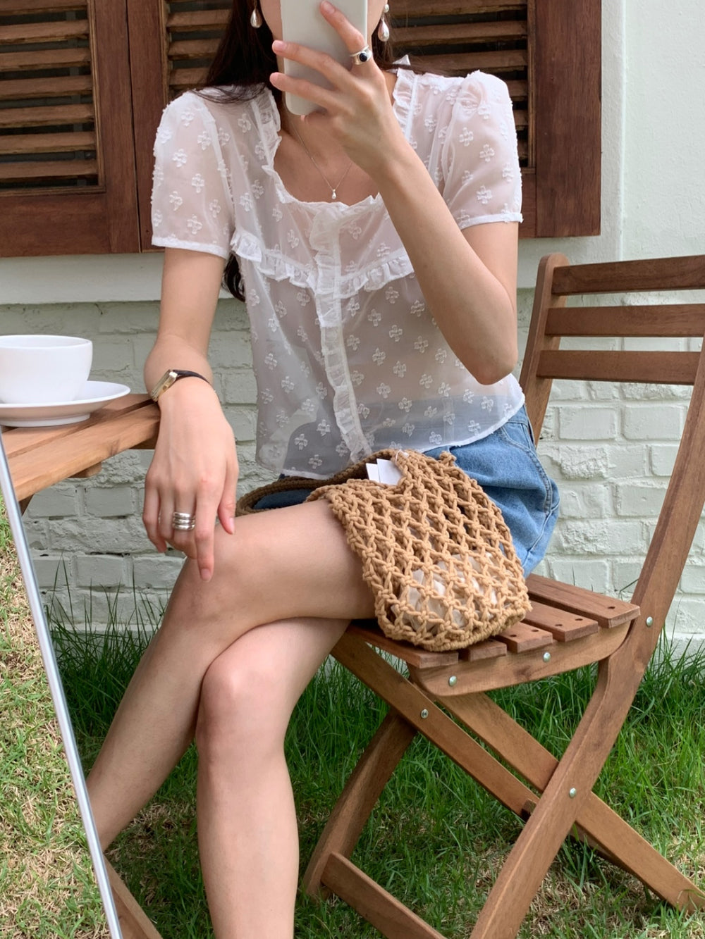 ruffle blouse-2col