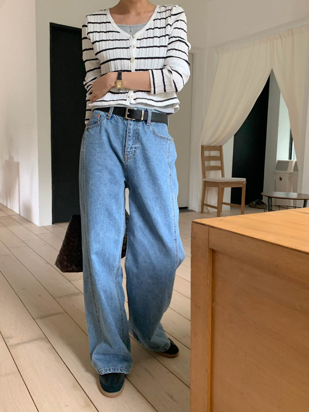 Sale navy即納 mimosa cardigan