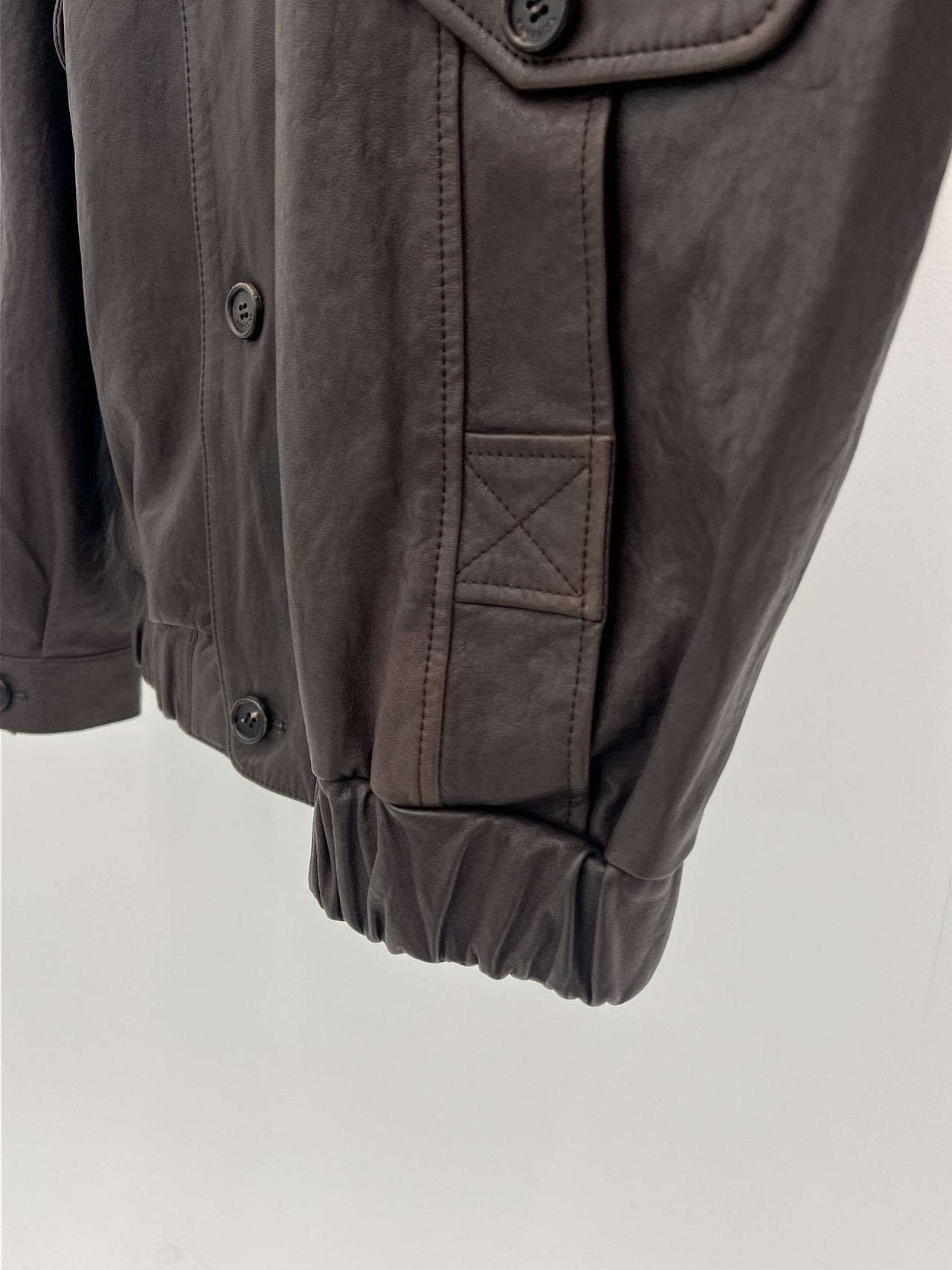 Hale lambskin leather blouson-2col