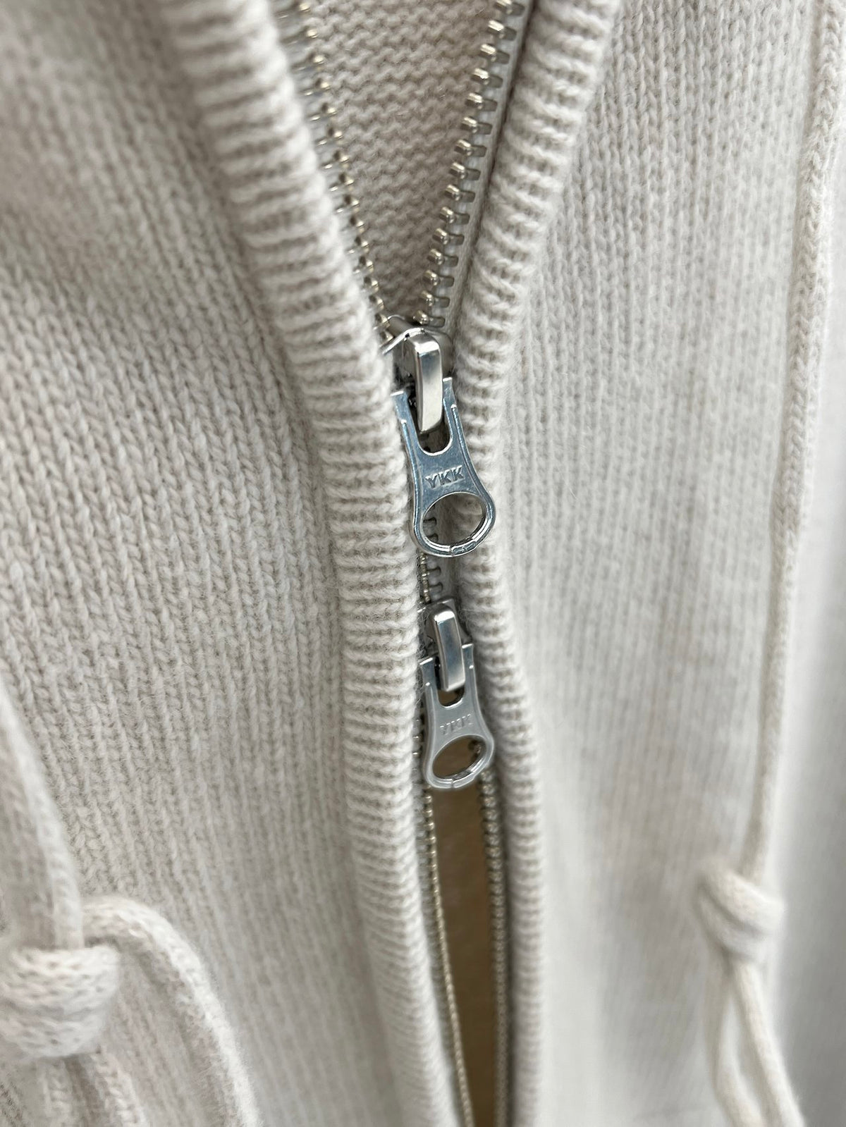 celeste cashmere hooded zip-up knit-2col