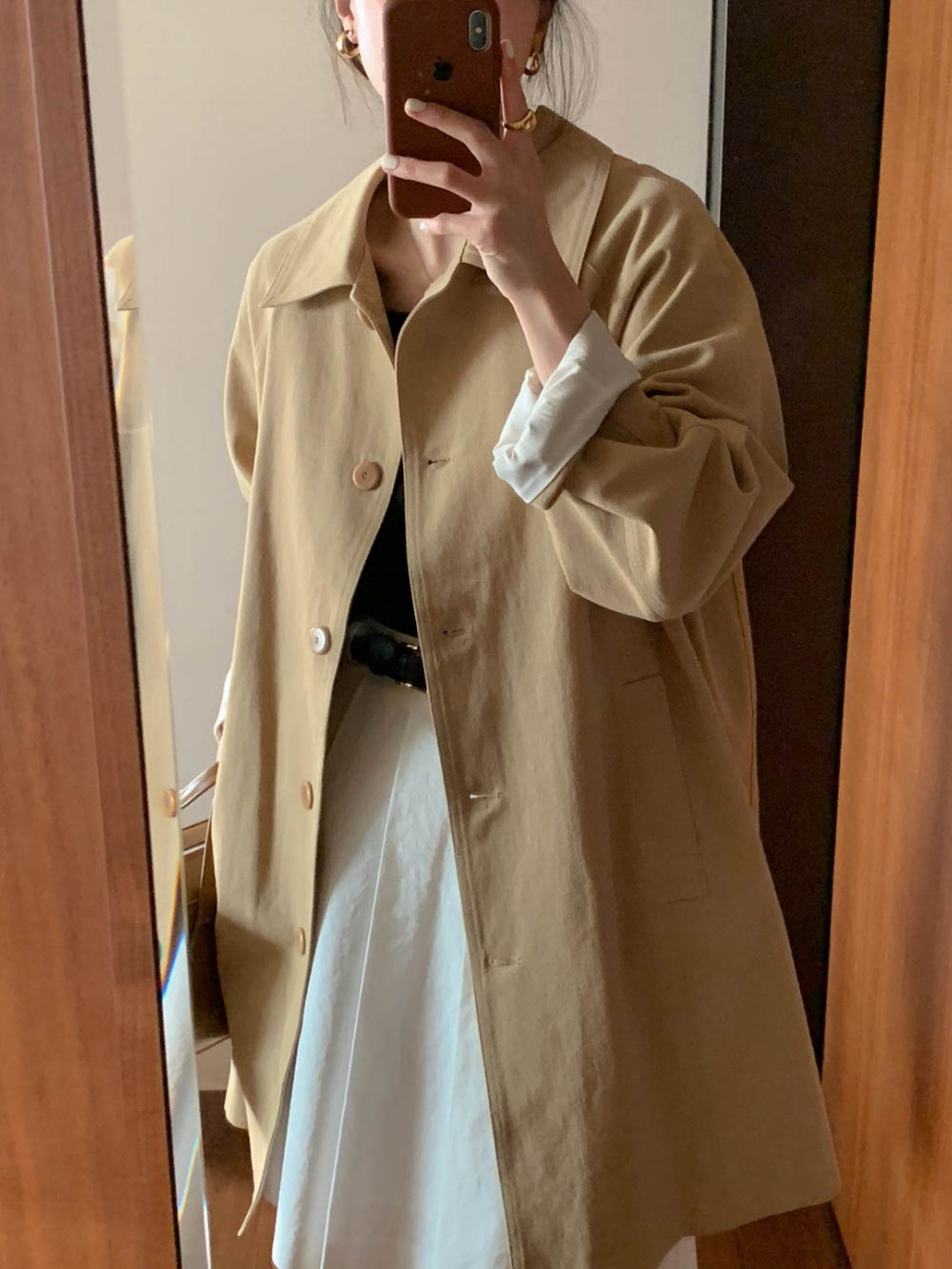 sale beige即納 Signature trench coat – LEDAY