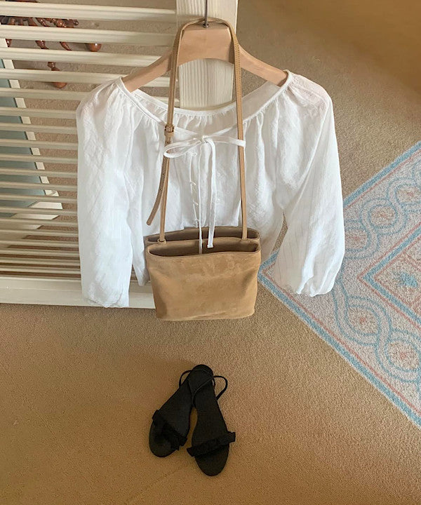 Roa shirring blouse-2col