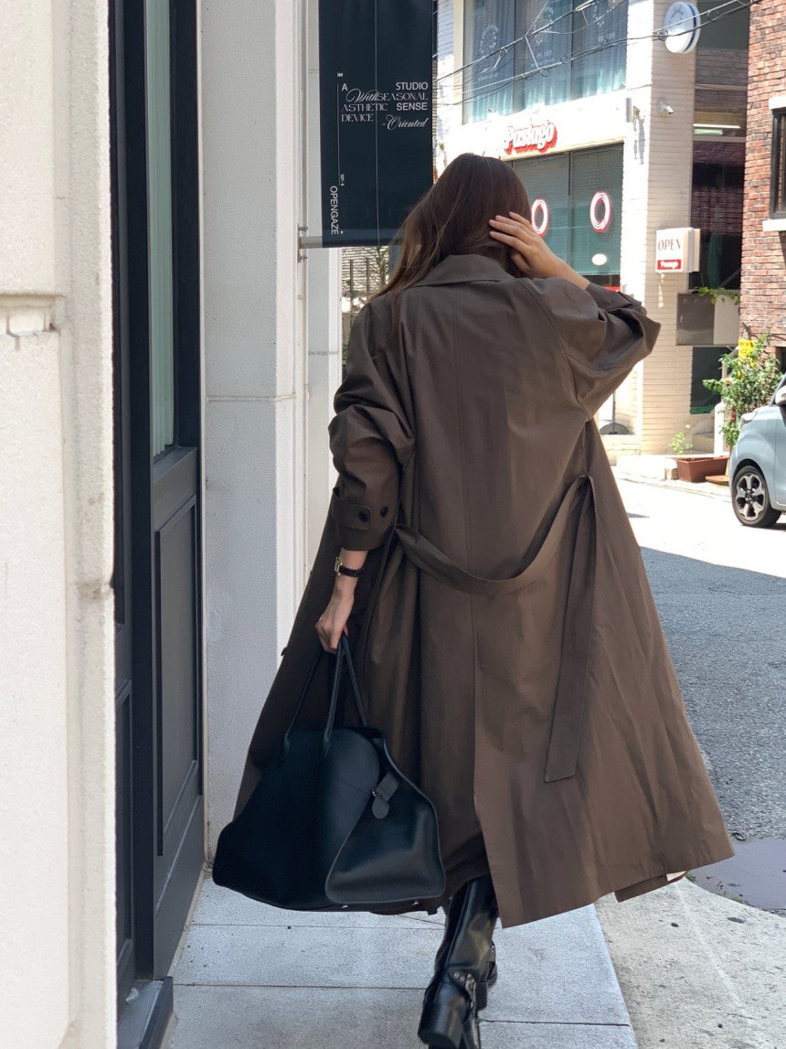 Barnnet long trench coat-2col