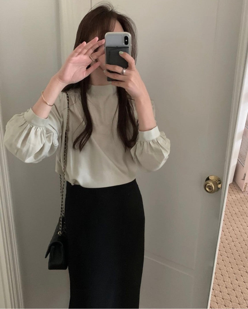 2way longsleeve blouse-4col