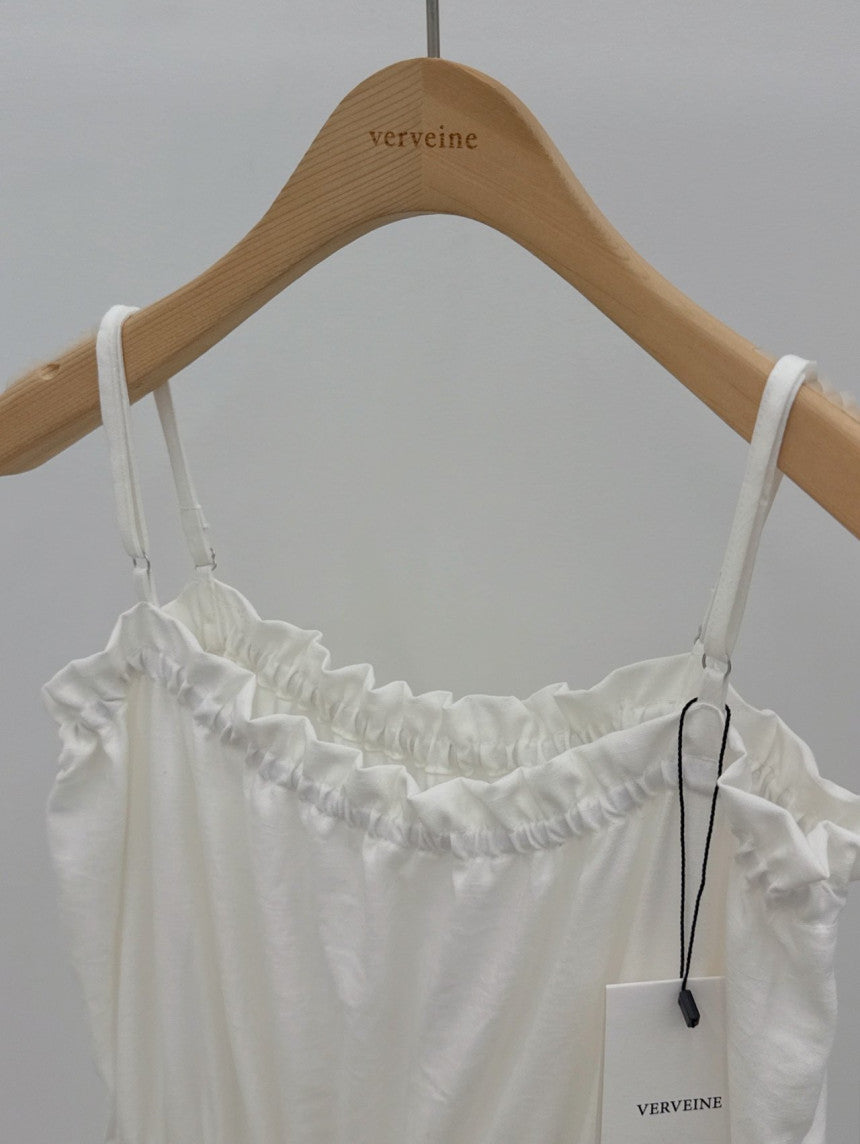Muse shirring long onepiece-2col