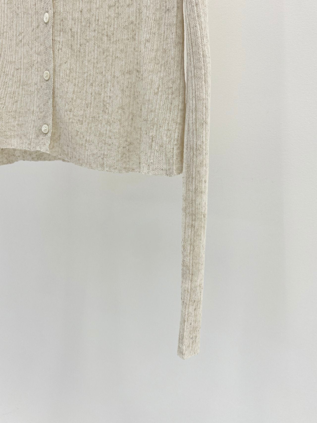 Flex ribbed round cardigan-3col