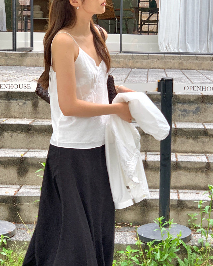 Amuse layered bustier blouse-2col