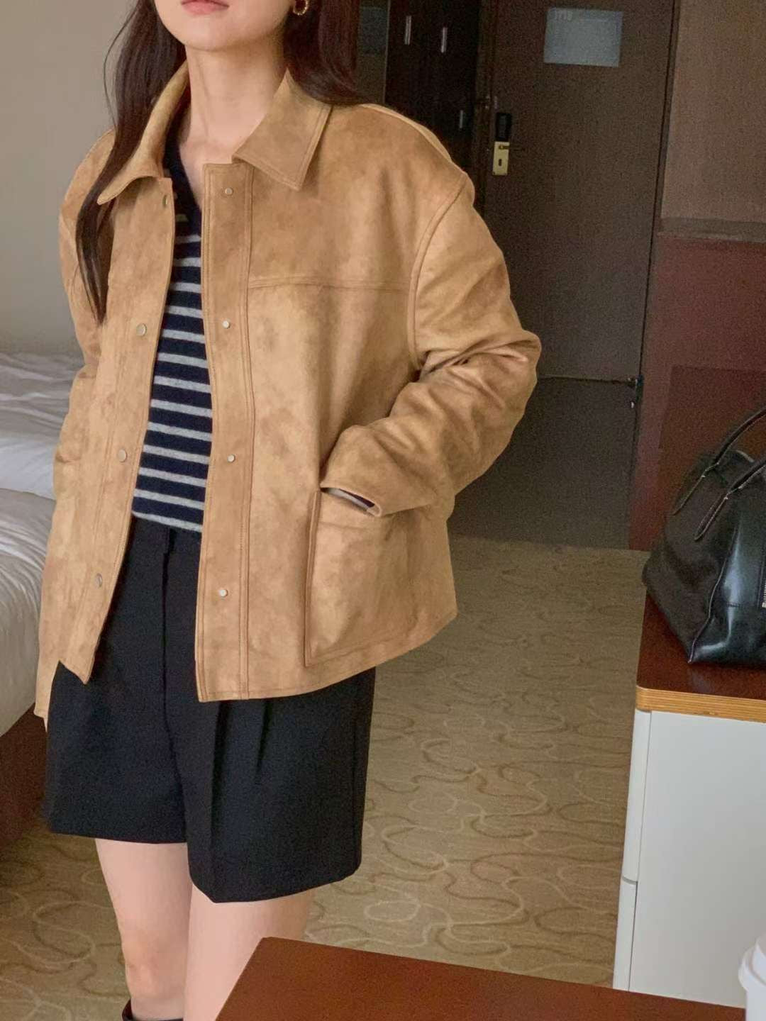 Hau suede jacket-2col