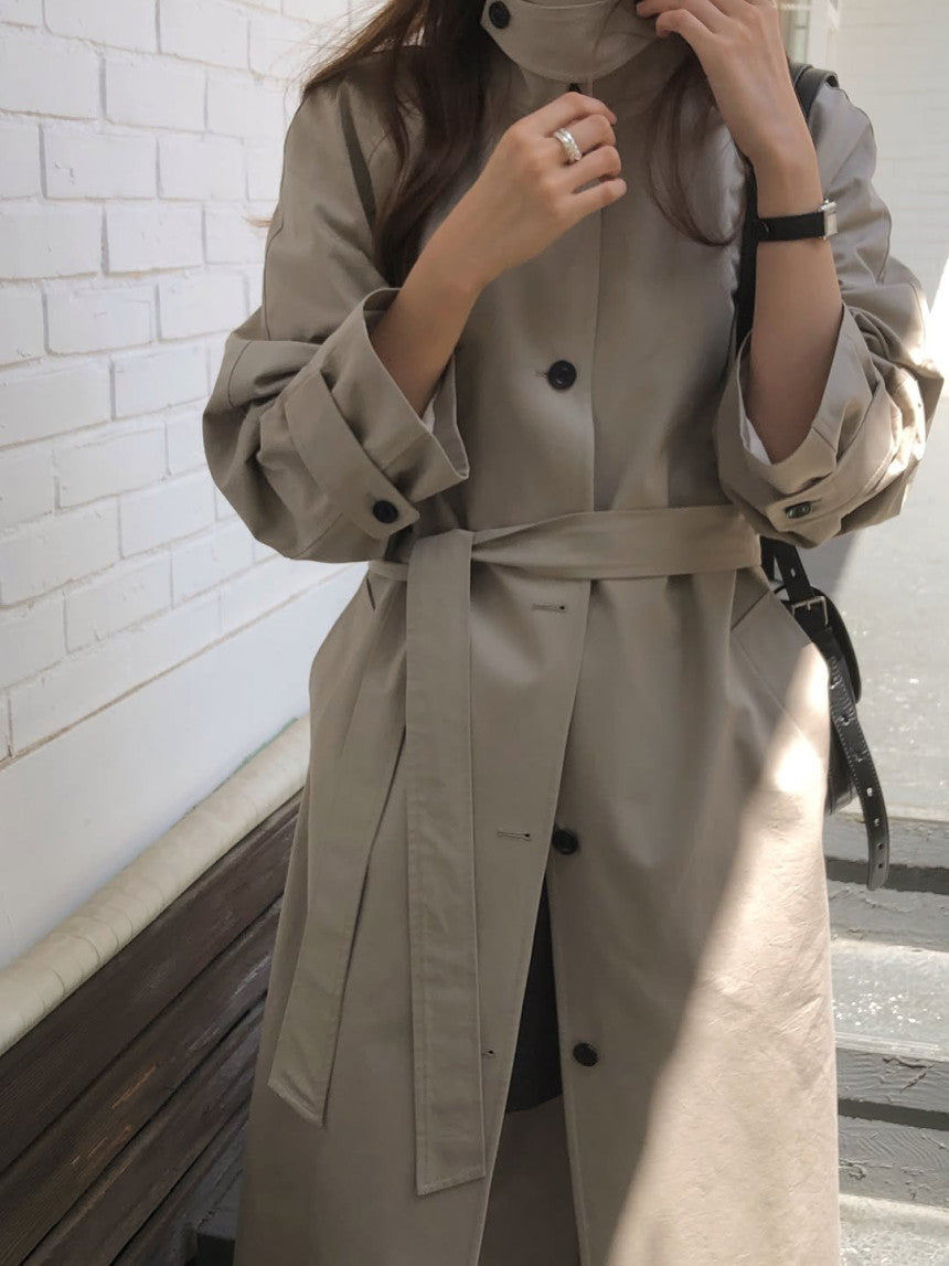 Barnnet long trench coat-2col