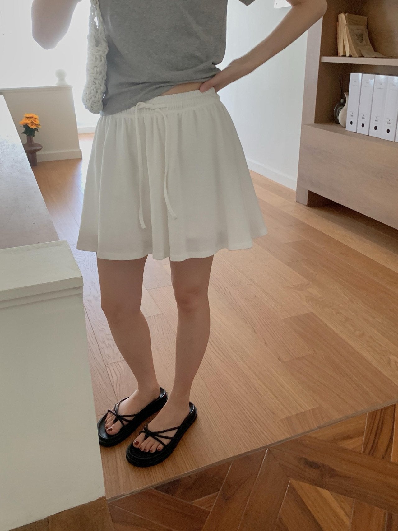 Rush skirt half pants-3col