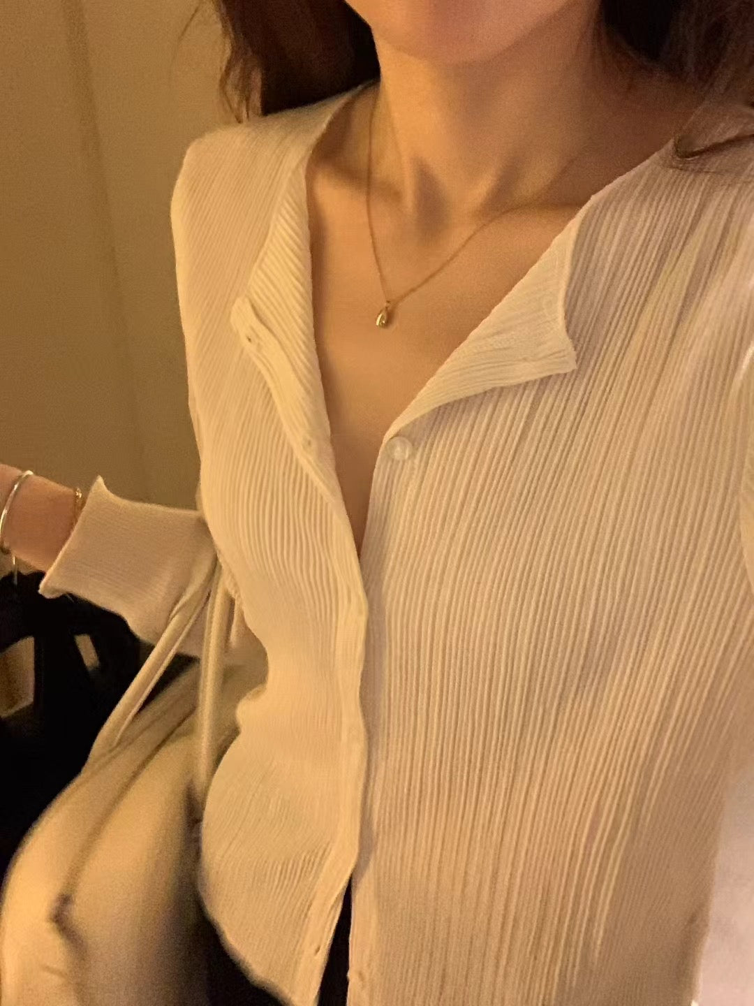 Ounce simon pleats cardigan-3col