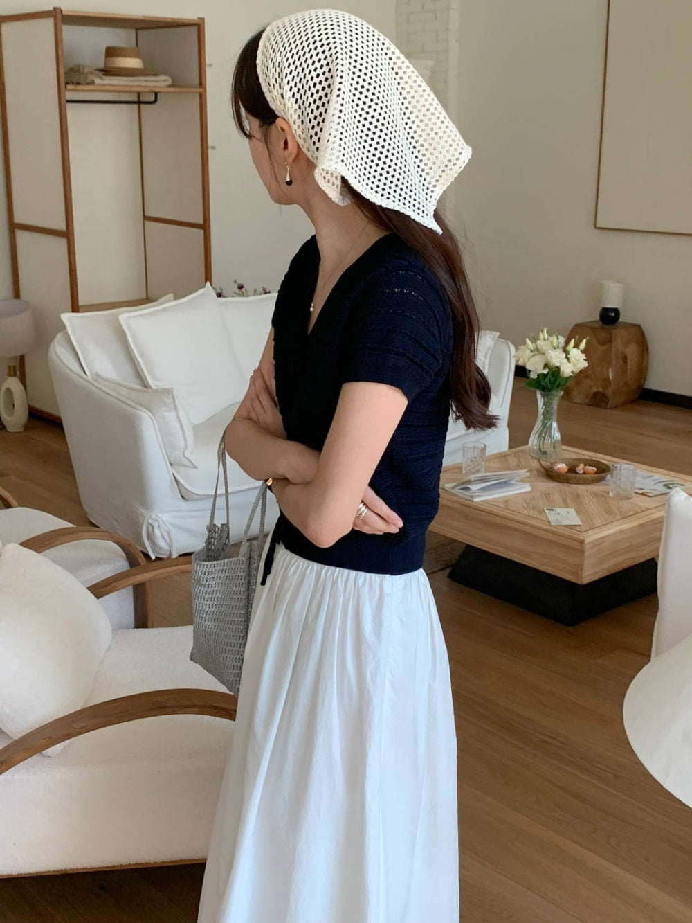 ivory即納 Ami Cardigan-3col