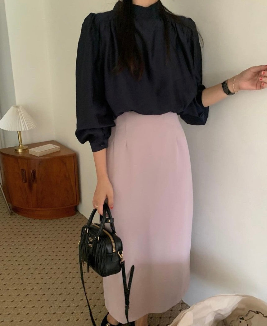 2way longsleeve blouse-4col