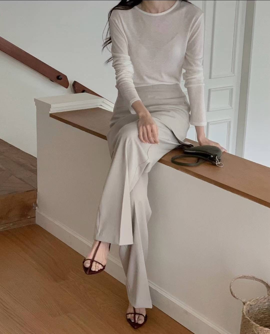 Wool tencel T-3col