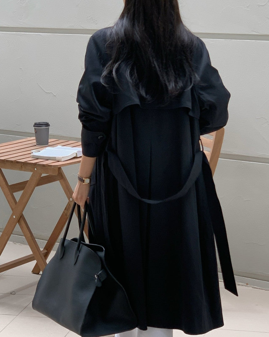Hyde long trench coat-2col