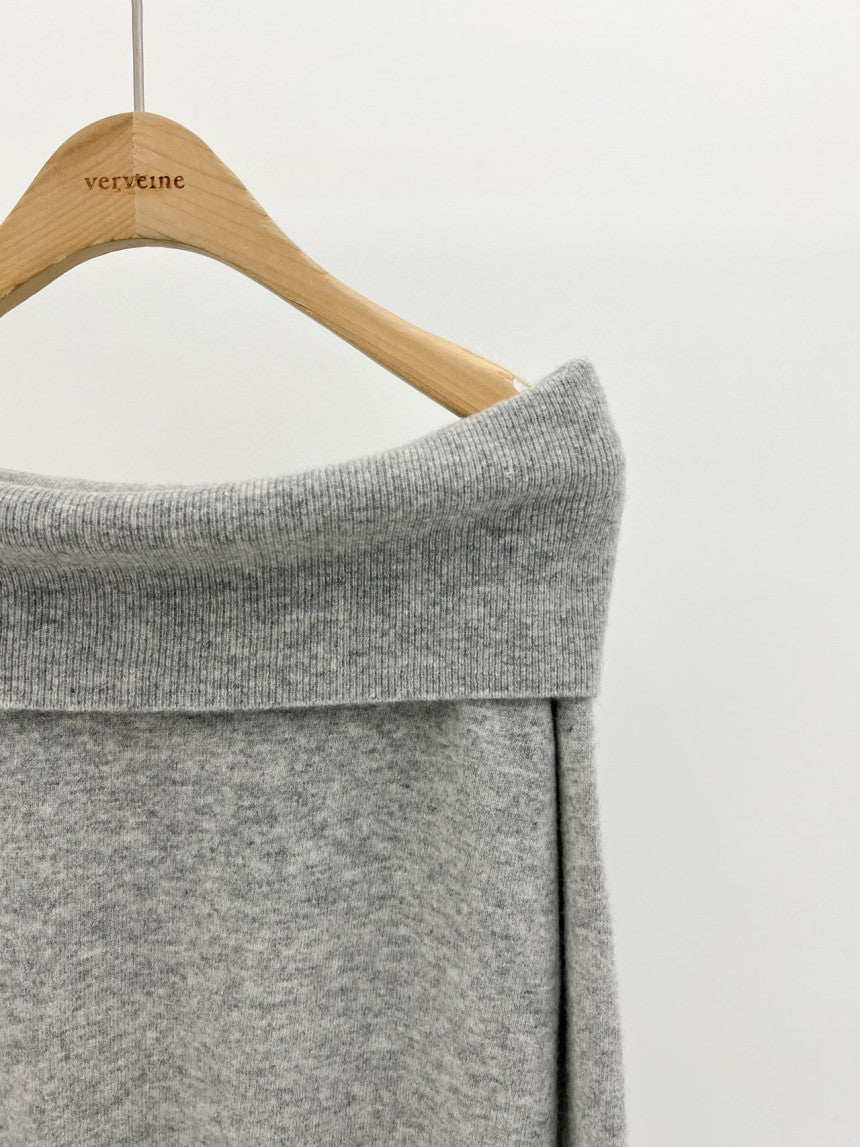 Rumi cashmere off shoulder knit-3col