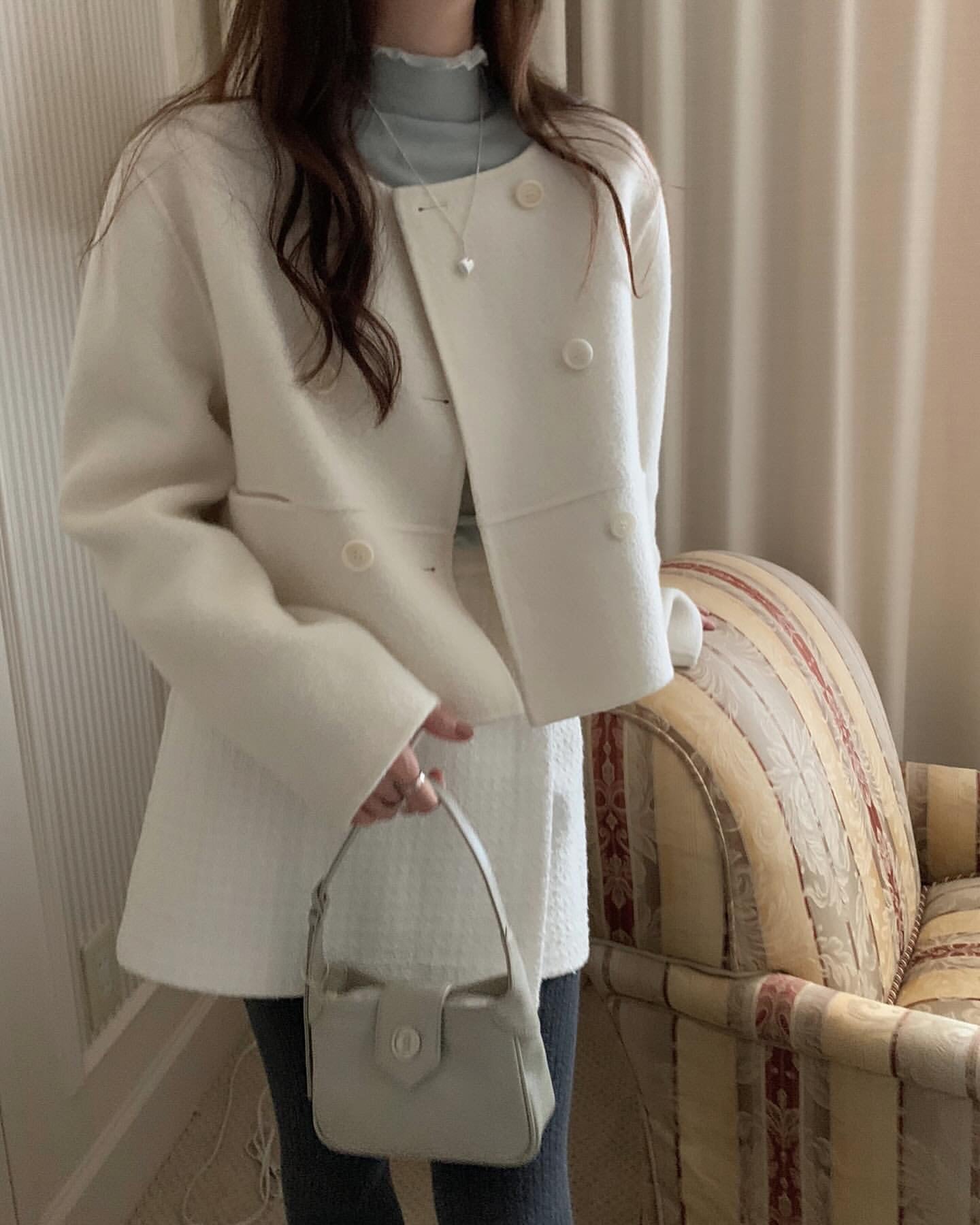 Mini short double handmade coat-3col
