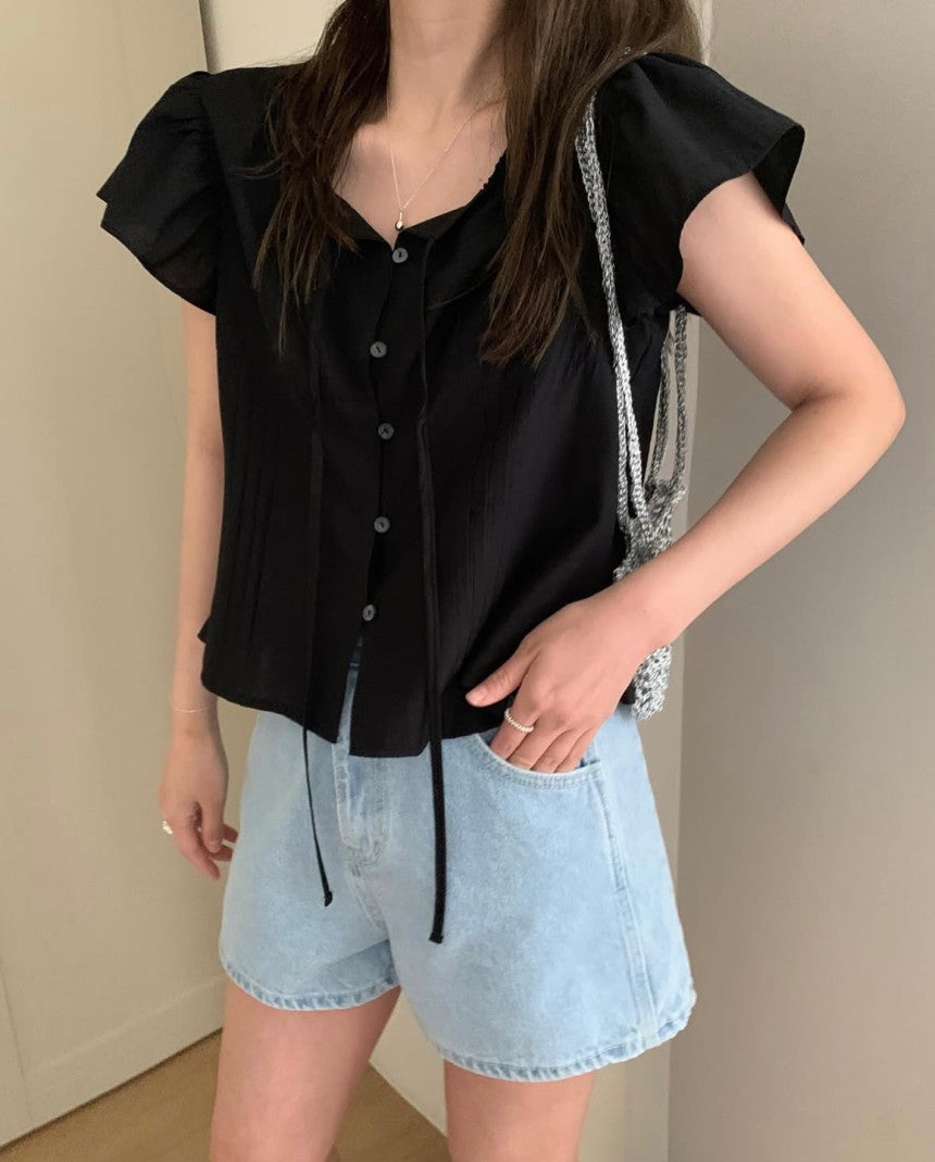 Aloha string blouse-2col