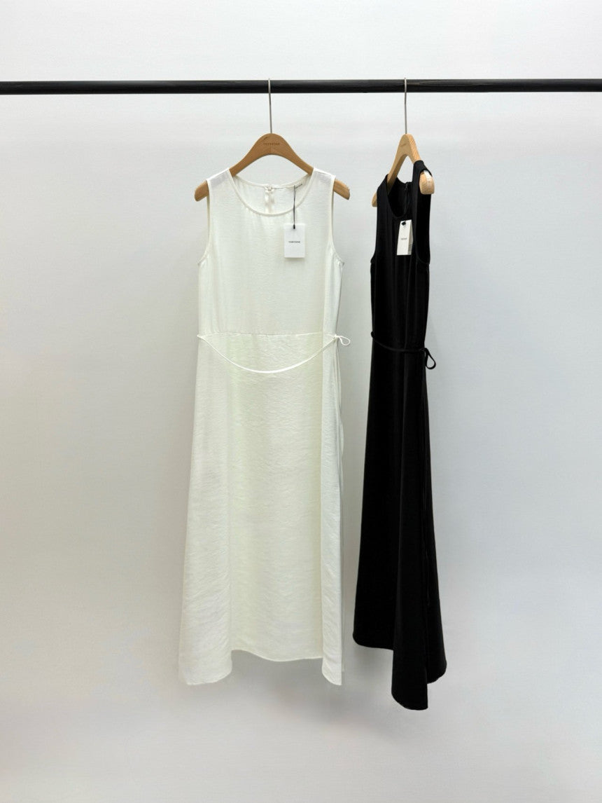 Veine string sleeveless wrap onpiece-2col