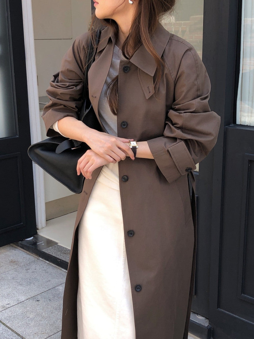 Barnnet long trench coat-2col